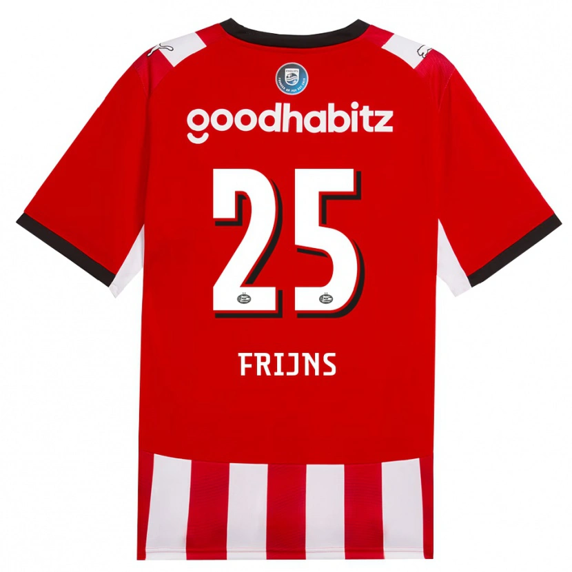 Danxen Kinder Emma Frijns #25 Rot Weiß Schwarz Heimtrikot Trikot 2026/27 T-Shirt