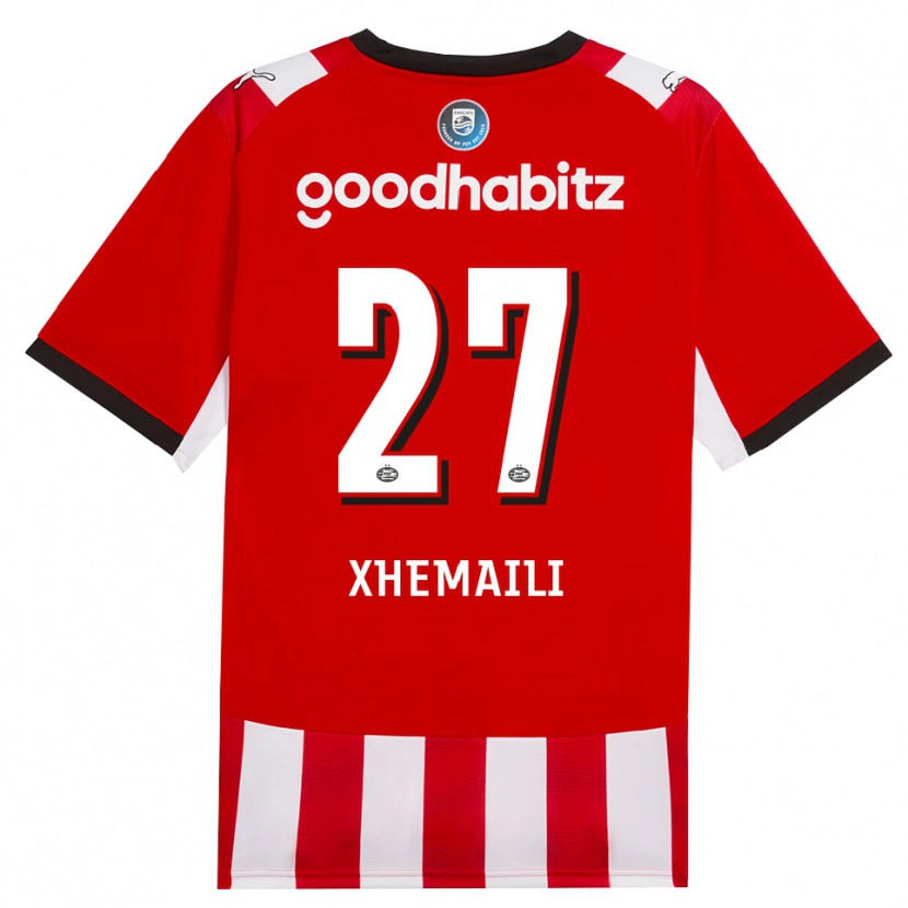 Danxen Kinder Riola Xhemaili #27 Rot Weiß Schwarz Heimtrikot Trikot 2026/27 T-Shirt