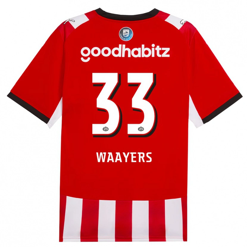 Danxen Kinder Eus Waayers #33 Rot Weiß Schwarz Heimtrikot Trikot 2026/27 T-Shirt