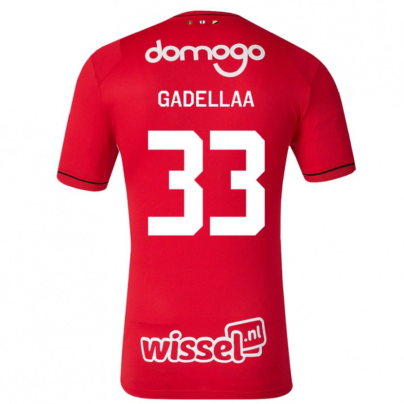 Danxen Kinder Kevin Gadellaa #33 Rot Weiß Schwarz Heimtrikot Trikot 2026/27 T-Shirt