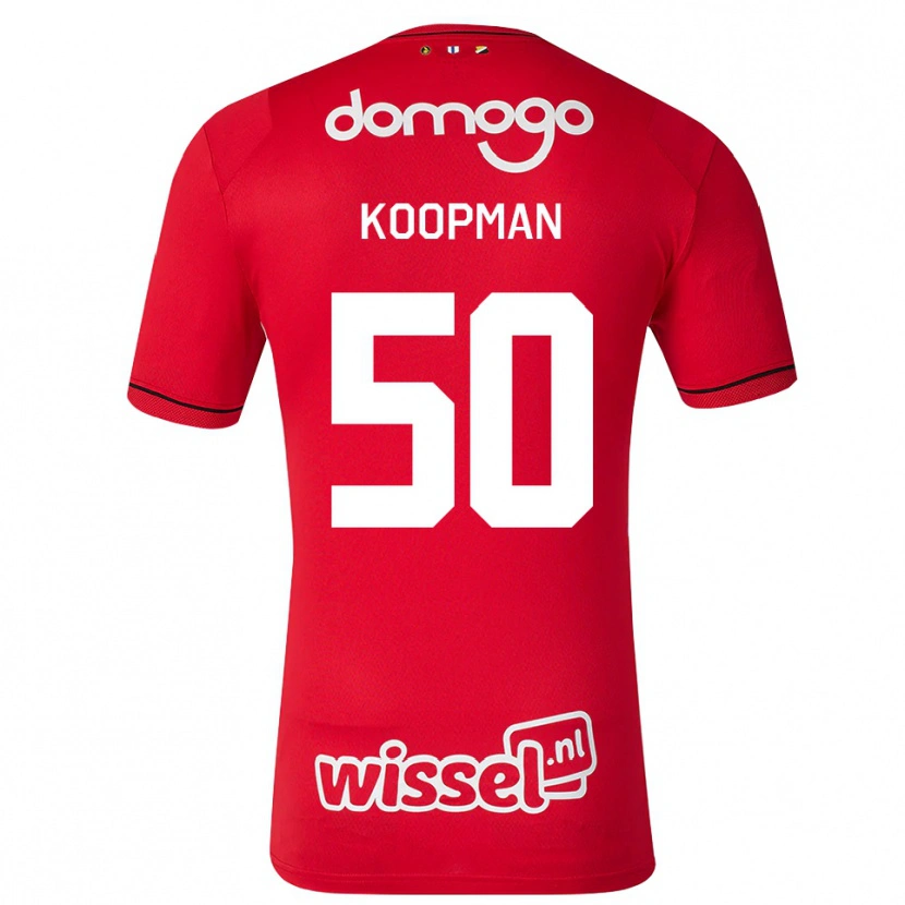 Danxen Kinder Kyra Koopman #50 Rot Weiß Schwarz Heimtrikot Trikot 2026/27 T-Shirt