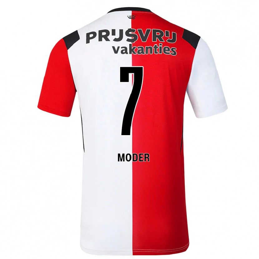 Danxen Kinder Jakub Moder #7 Rot Weiß Schwarz Heimtrikot Trikot 2026/27 T-Shirt