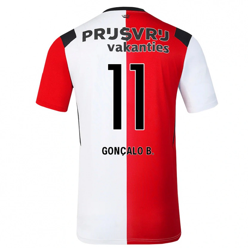 Danxen Kinder Gonçalo Borges #11 Rot Weiß Schwarz Heimtrikot Trikot 2026/27 T-Shirt