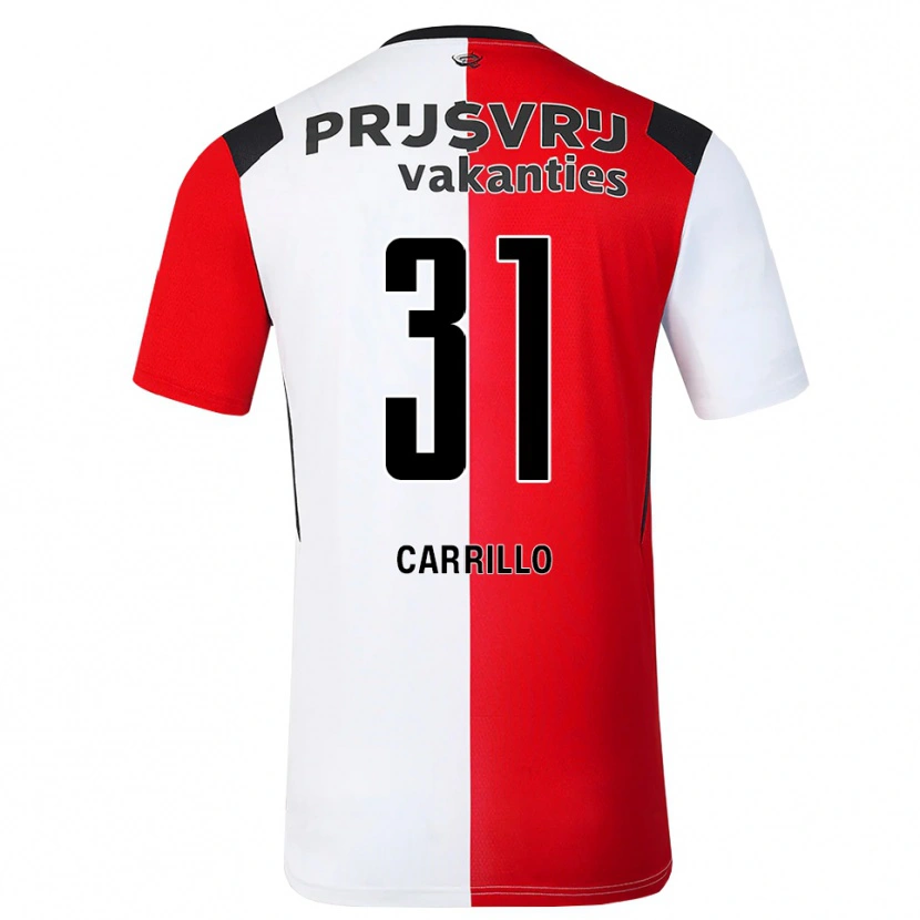 Danxen Kinder Stéphano Carrillo #31 Rot Weiß Schwarz Heimtrikot Trikot 2026/27 T-Shirt