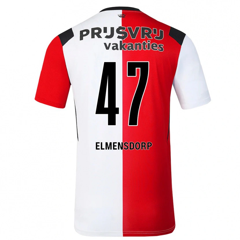 Danxen Kinder Paris Elmensdorp #47 Rot Weiß Schwarz Heimtrikot Trikot 2026/27 T-Shirt