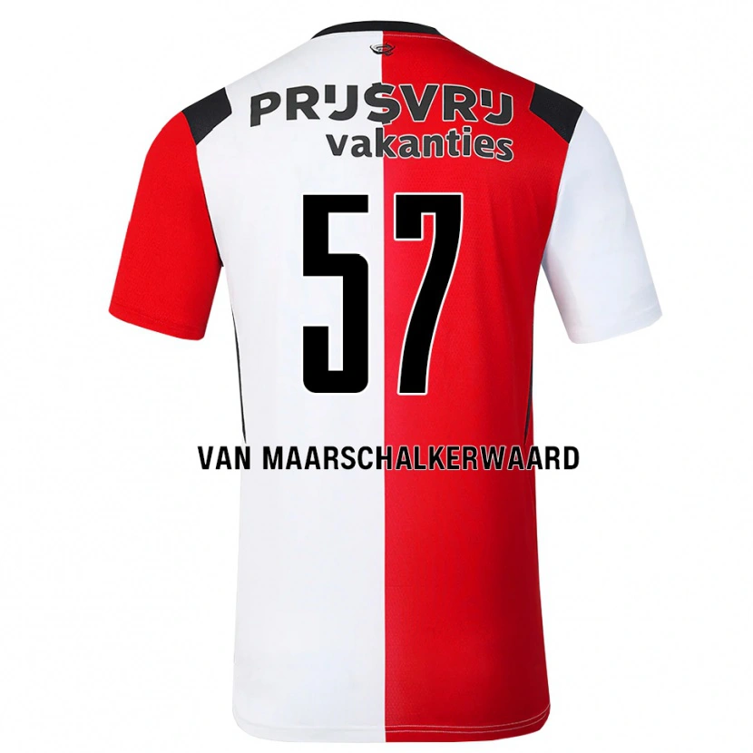 Danxen Kinder Pieter Van Maarschalkerwaard #57 Rot Weiß Schwarz Heimtrikot Trikot 2026/27 T-Shirt