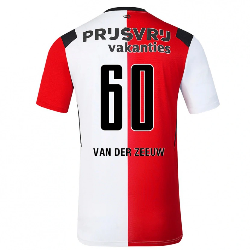 Danxen Kinder Twan Van Der Zeeuw #60 Rot Weiß Schwarz Heimtrikot Trikot 2026/27 T-Shirt