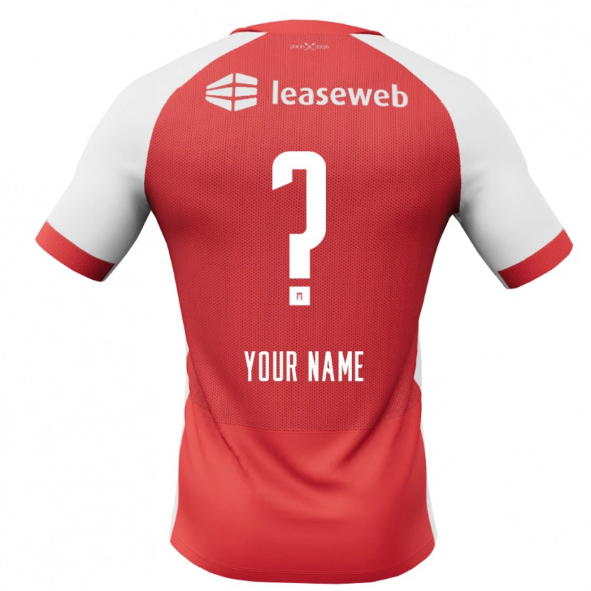 Danxen Kinder Ihren Namen #0 Rot Weiß Schwarz Heimtrikot Trikot 2026/27 T-Shirt