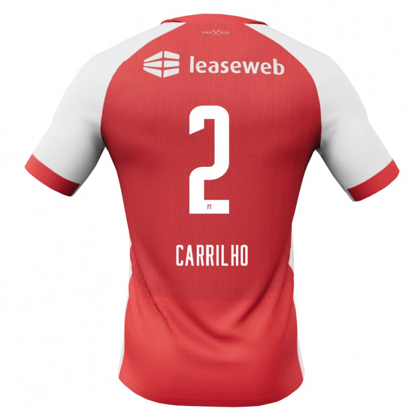 Danxen Kinder Calvin Carrilho #2 Rot Weiß Schwarz Heimtrikot Trikot 2026/27 T-Shirt