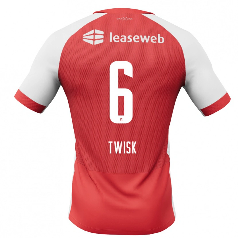 Danxen Kinder Nick Twisk #6 Rot Weiß Schwarz Heimtrikot Trikot 2026/27 T-Shirt
