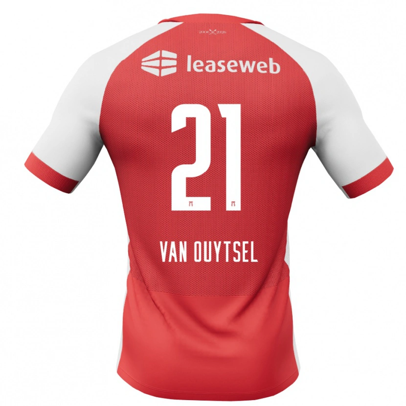 Danxen Kinder Kevin Van Ouytsel #21 Rot Weiß Schwarz Heimtrikot Trikot 2026/27 T-Shirt