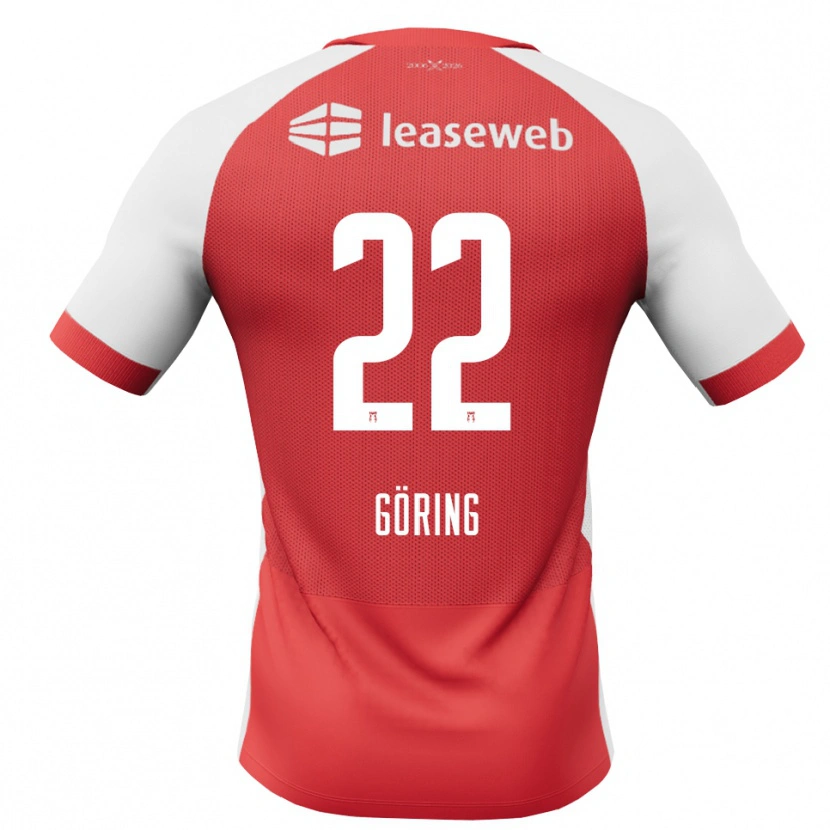 Danxen Kinder Christian Göring #22 Rot Weiß Schwarz Heimtrikot Trikot 2026/27 T-Shirt