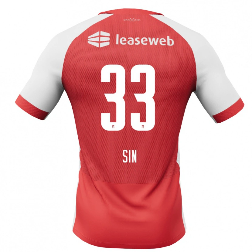 Danxen Kinder Matej Sin #33 Rot Weiß Schwarz Heimtrikot Trikot 2026/27 T-Shirt