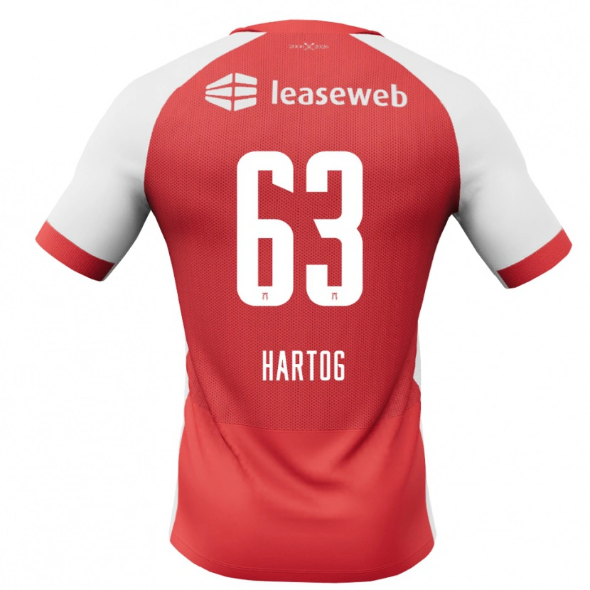 Danxen Kinder Jasper Hartog #63 Rot Weiß Schwarz Heimtrikot Trikot 2026/27 T-Shirt