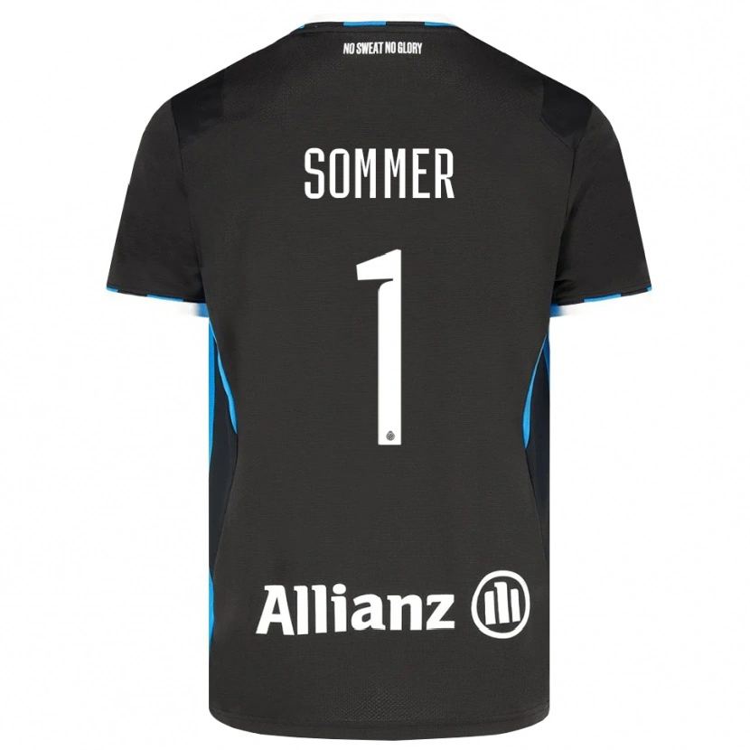 Danxen Kinder Yann Sommer #1 Schwarz Rot Blau Heimtrikot Trikot 2026/27 T-Shirt