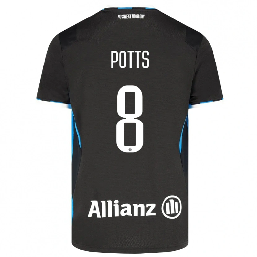 Danxen Kinder Freddie Potts #8 Schwarz Rot Blau Heimtrikot Trikot 2026/27 T-Shirt