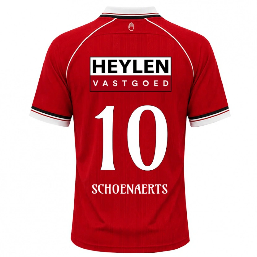 Danxen Kinder Nand Schoenaerts #10 Rot Weiß Schwarz Heimtrikot Trikot 2026/27 T-Shirt