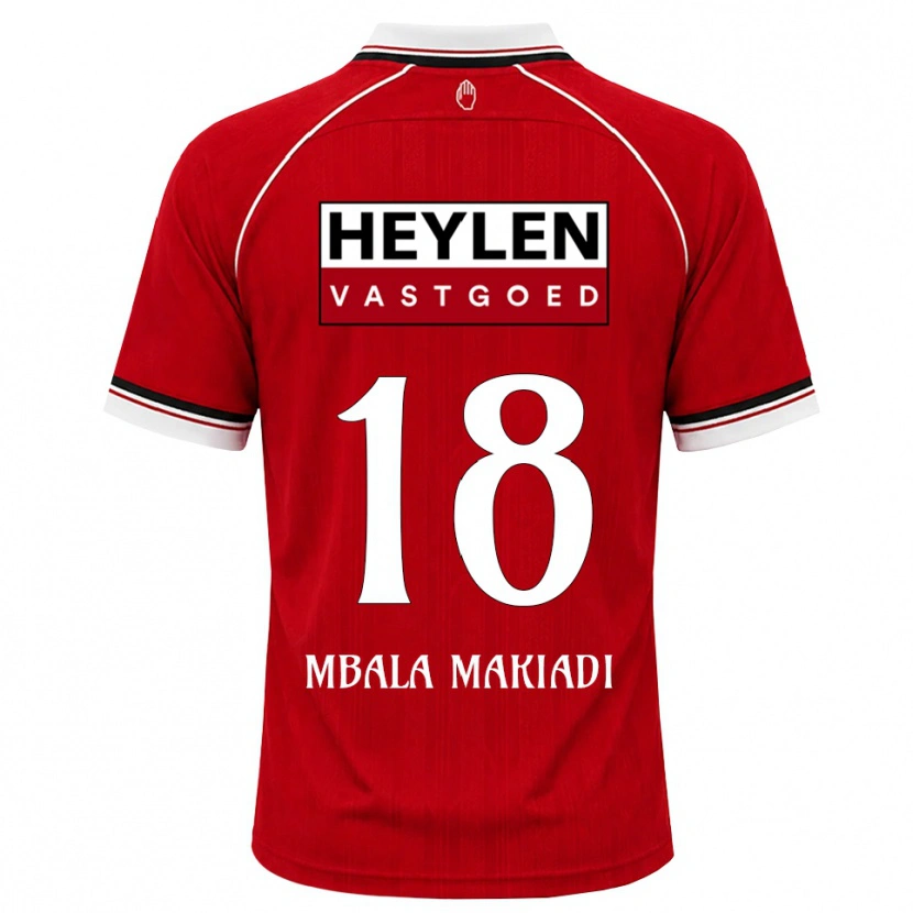 Danxen Kinder Ravi Mbala #18 Rot Weiß Schwarz Heimtrikot Trikot 2026/27 T-Shirt