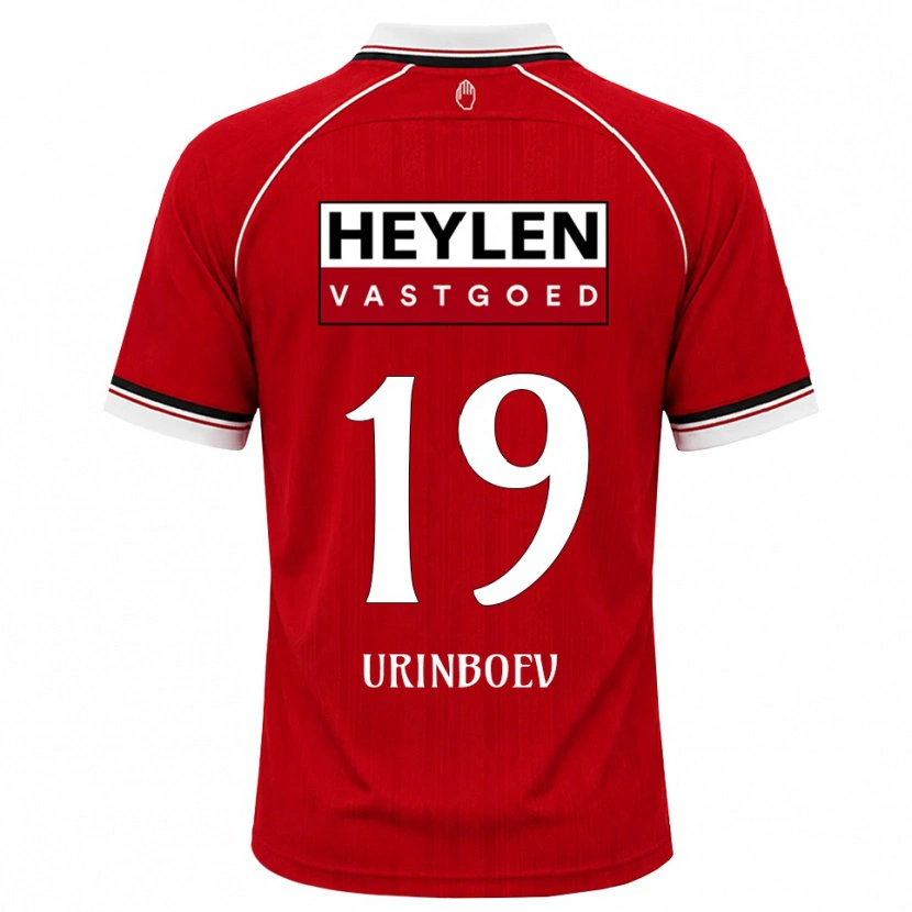 Danxen Kinder Mukhammadali Urinboev #19 Rot Weiß Schwarz Heimtrikot Trikot 2026/27 T-Shirt