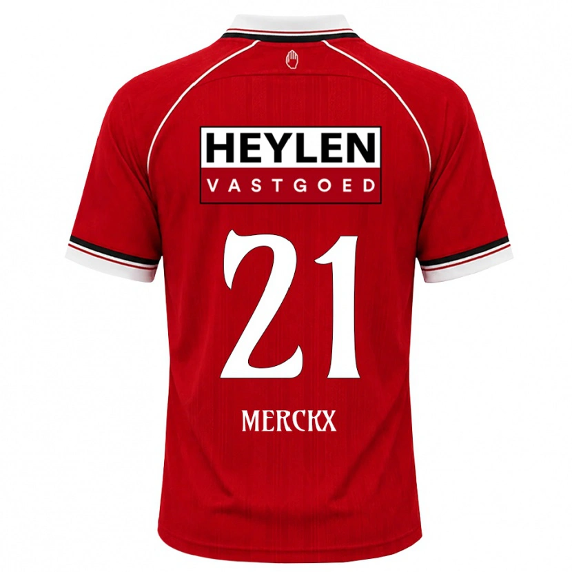 Danxen Kinder Matti Merckx #21 Rot Weiß Schwarz Heimtrikot Trikot 2026/27 T-Shirt