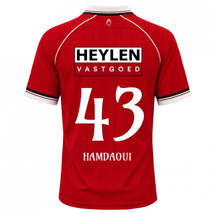 Danxen Kinder Youssef Hamdaoui #43 Rot Weiß Schwarz Heimtrikot Trikot 2026/27 T-Shirt