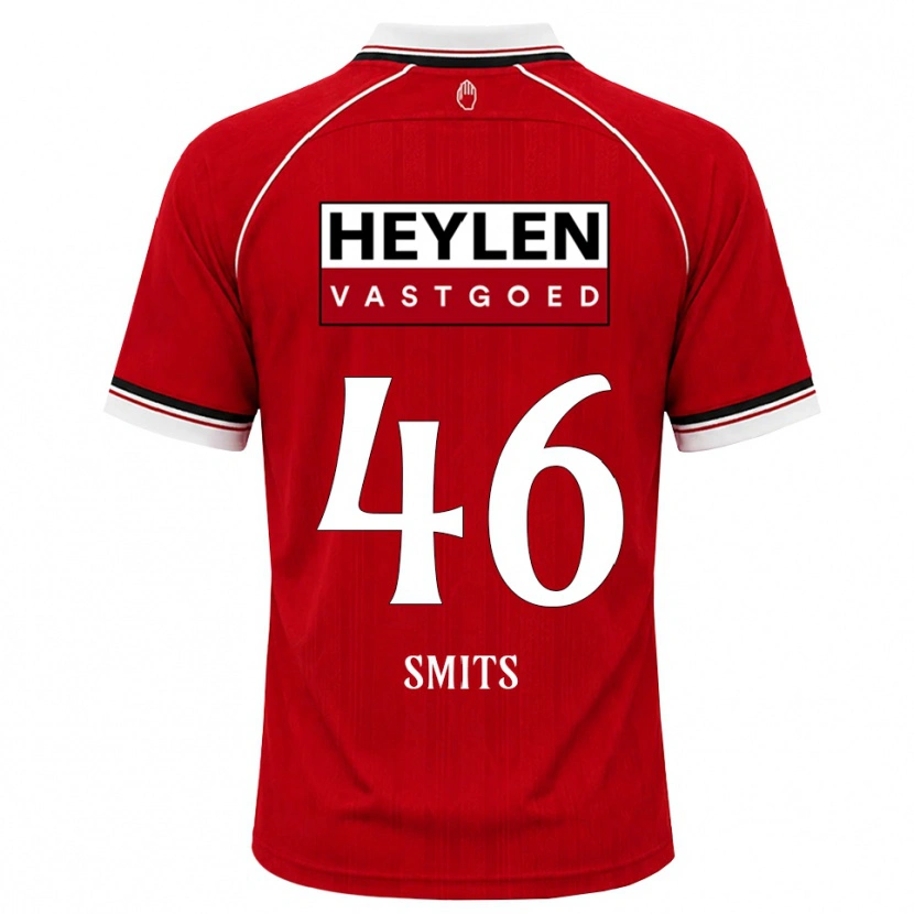 Danxen Kinder Milan Smits #46 Rot Weiß Schwarz Heimtrikot Trikot 2026/27 T-Shirt