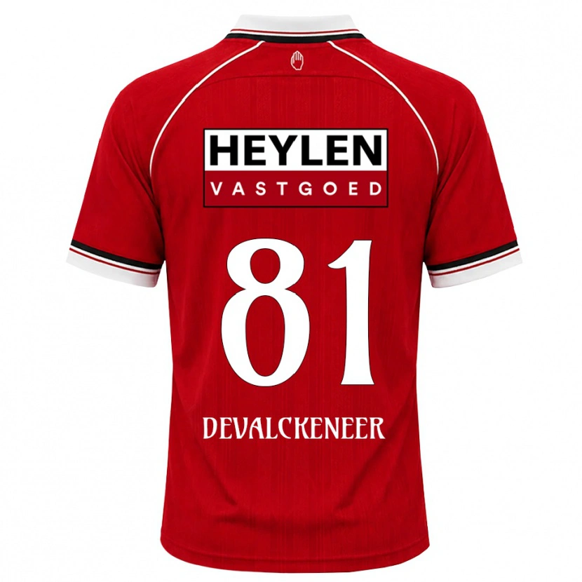 Danxen Kinder Niels Devalckeneer #81 Rot Weiß Schwarz Heimtrikot Trikot 2026/27 T-Shirt