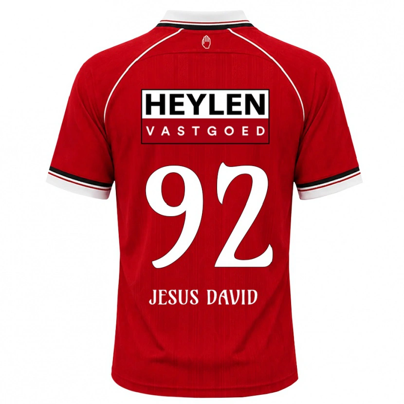 Danxen Kinder Gabriel Jesus David #92 Rot Weiß Schwarz Heimtrikot Trikot 2026/27 T-Shirt