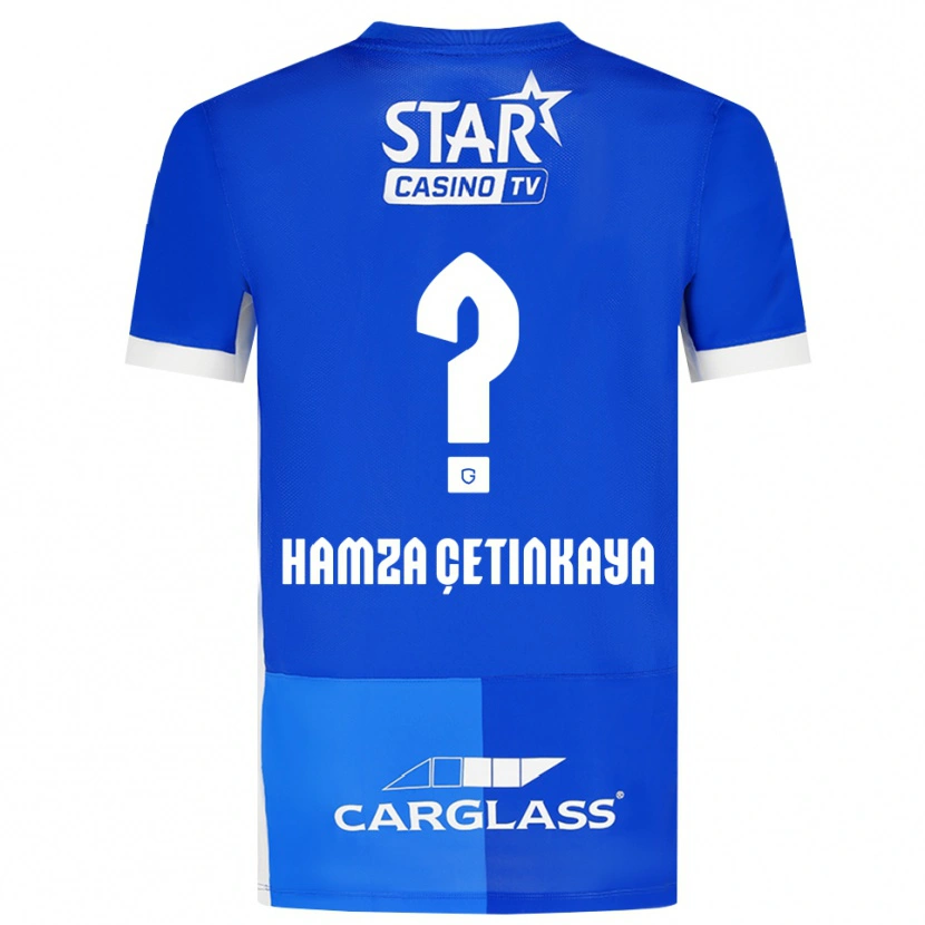 Danxen Kinder Ayaz Hamza Çetinkaya #0 Mittelblau Königlichblau Weiß Heimtrikot Trikot 2026/27 T-Shirt
