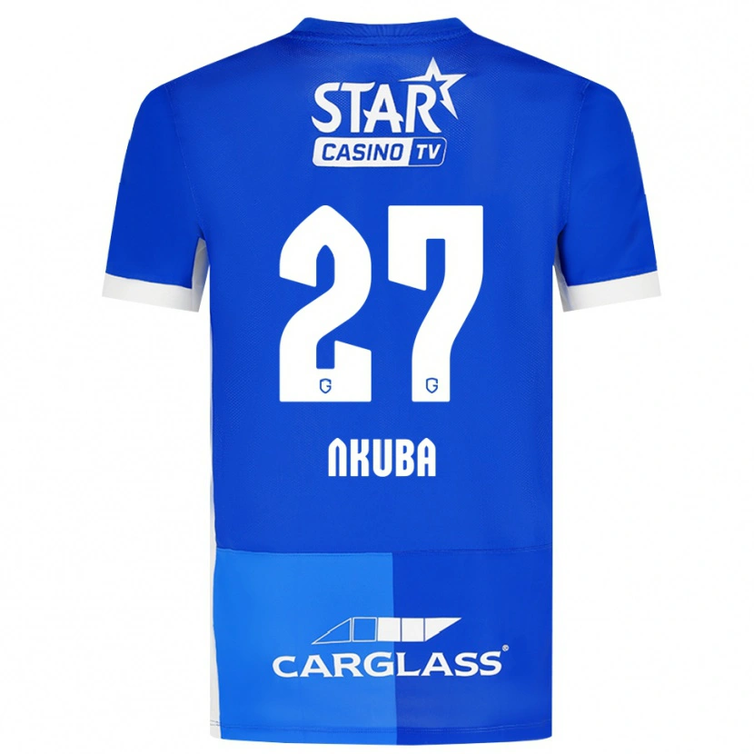 Danxen Kinder Ken Nkuba #27 Mittelblau Königlichblau Weiß Heimtrikot Trikot 2026/27 T-Shirt