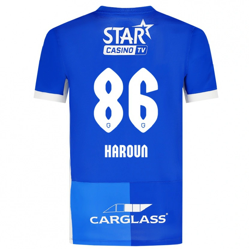 Danxen Kinder Kenan Haroun #86 Mittelblau Königlichblau Weiß Heimtrikot Trikot 2026/27 T-Shirt