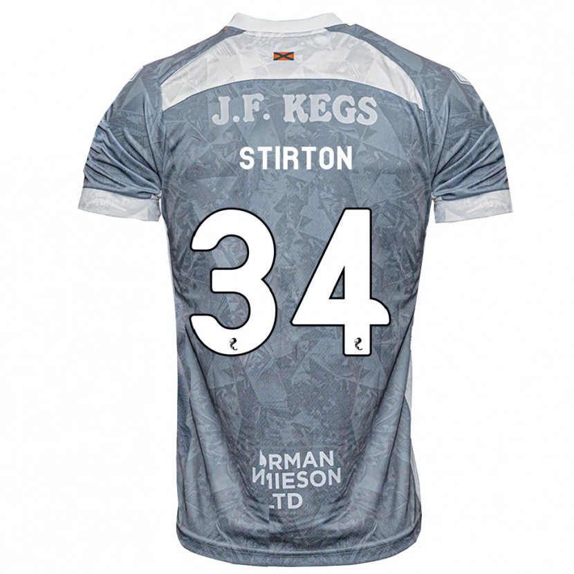Danxen Kinder Owen Stirton #34 Hellgrau Auswärtstrikot Trikot 2026/27 T-Shirt