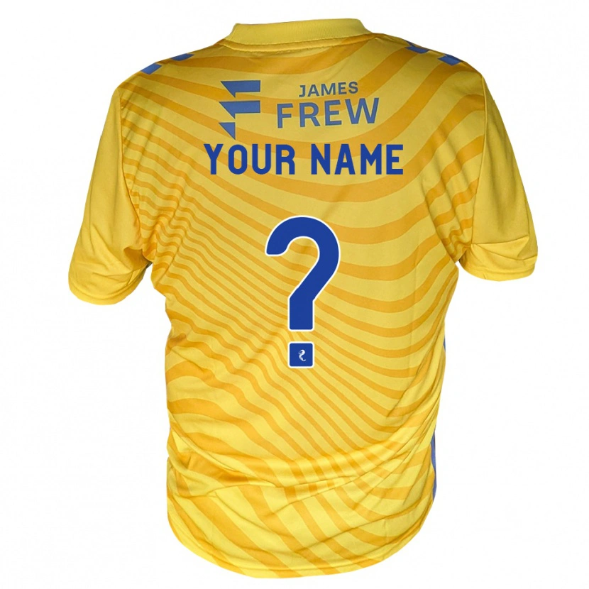 Danxen Kinder Ihren Namen #0 Königsblau Gelb Auswärtstrikot Trikot 2026/27 T-Shirt