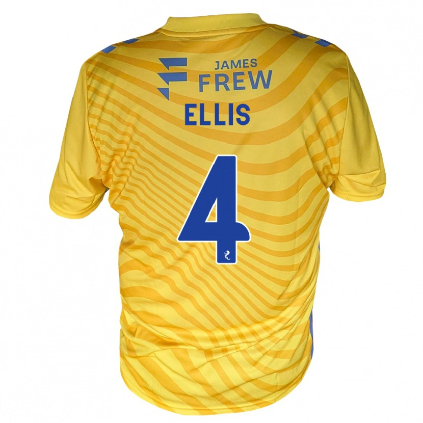 Danxen Kinder Ruari Ellis #4 Königsblau Gelb Auswärtstrikot Trikot 2026/27 T-Shirt