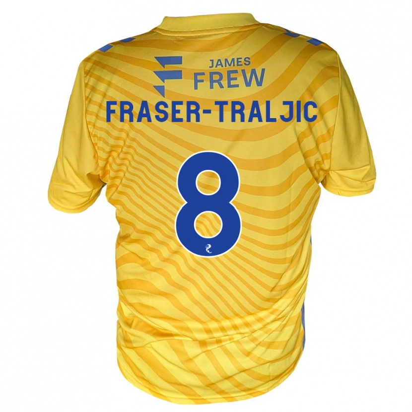 Danxen Kinder Kali Fraser-Traljic #8 Königsblau Gelb Auswärtstrikot Trikot 2026/27 T-Shirt