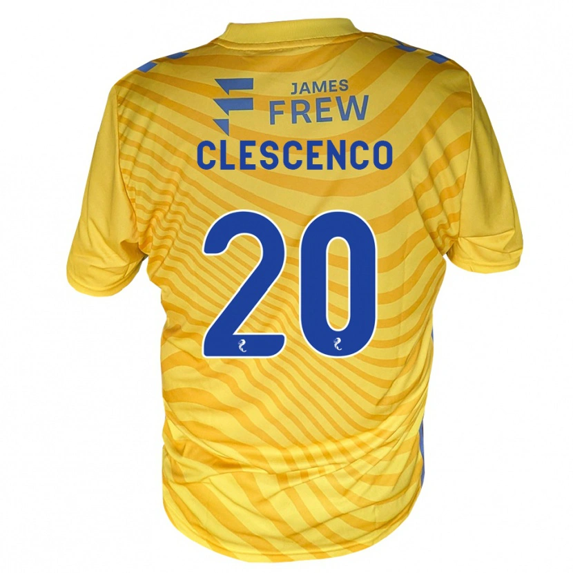 Danxen Kinder Nicky Clescenco #20 Königsblau Gelb Auswärtstrikot Trikot 2026/27 T-Shirt