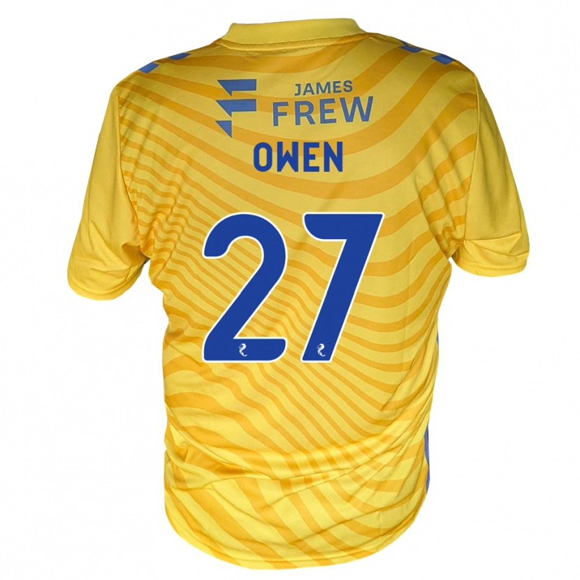 Danxen Kinder Ieuan Owen #27 Königsblau Gelb Auswärtstrikot Trikot 2026/27 T-Shirt