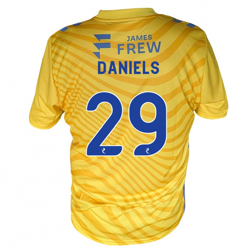 Danxen Kinder Djenairo Daniels #29 Königsblau Gelb Auswärtstrikot Trikot 2026/27 T-Shirt