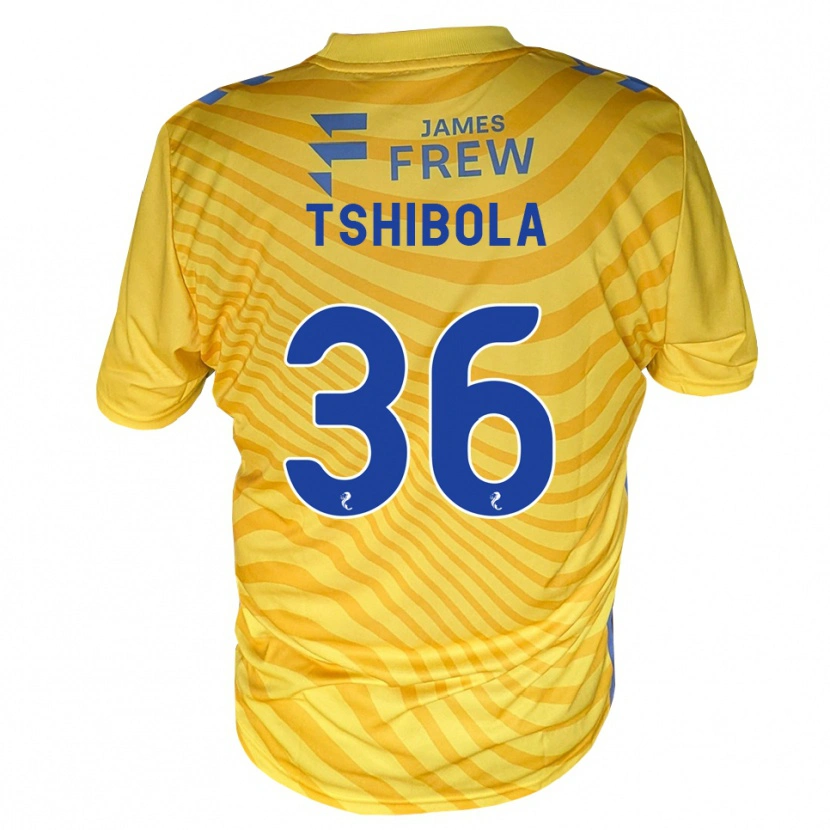 Danxen Kinder Aaron Tshibola #36 Königsblau Gelb Auswärtstrikot Trikot 2026/27 T-Shirt