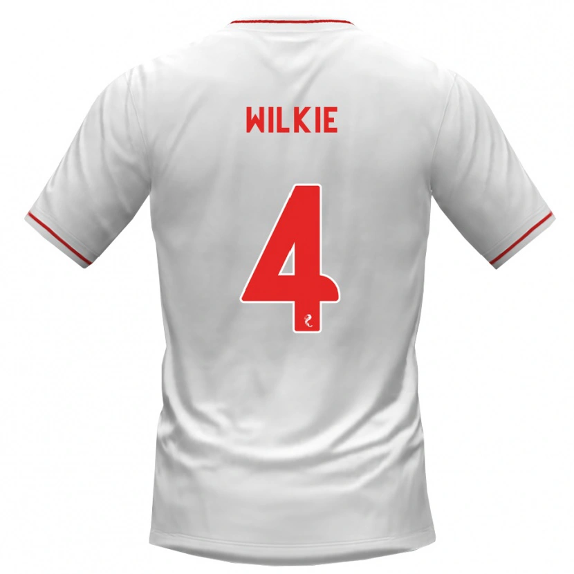 Danxen Kinder Jack Wilkie #4 Weiß Rot Auswärtstrikot Trikot 2026/27 T-Shirt