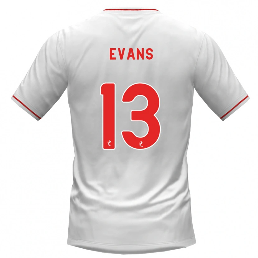Danxen Kinder Lauren Evans #13 Weiß Rot Auswärtstrikot Trikot 2026/27 T-Shirt