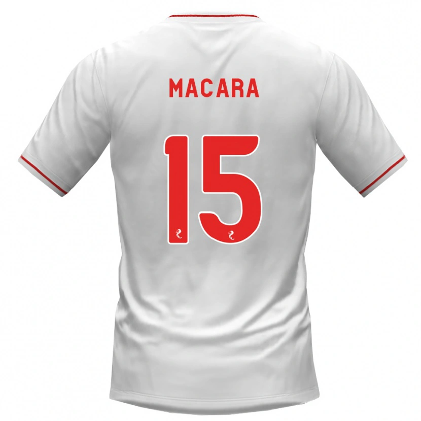 Danxen Kinder Elise Macara #15 Weiß Rot Auswärtstrikot Trikot 2026/27 T-Shirt