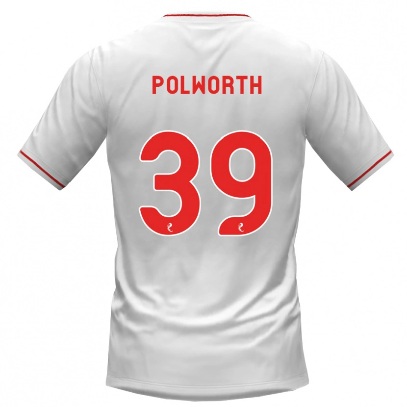 Danxen Kinder Liam Polworth #39 Weiß Rot Auswärtstrikot Trikot 2026/27 T-Shirt