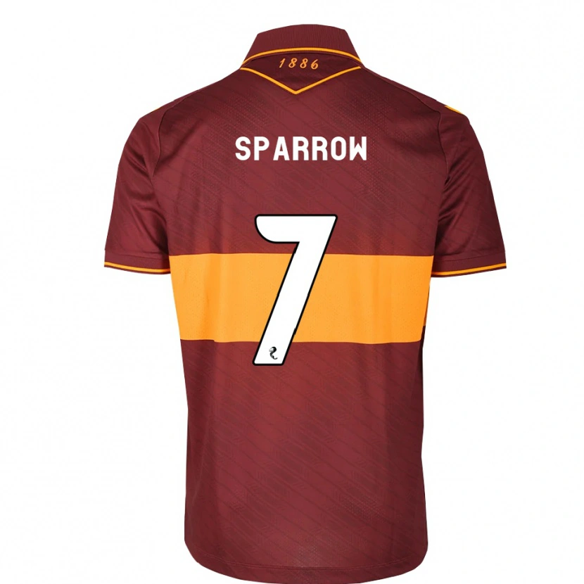 Danxen Kinder Tom Sparrow #7 Orange Maroon Auswärtstrikot Trikot 2026/27 T-Shirt
