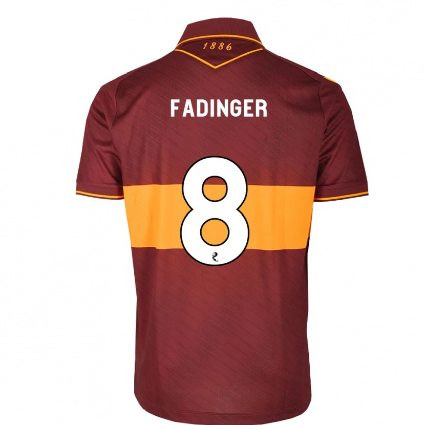 Danxen Kinder Lukas Fadinger #8 Orange Maroon Auswärtstrikot Trikot 2026/27 T-Shirt