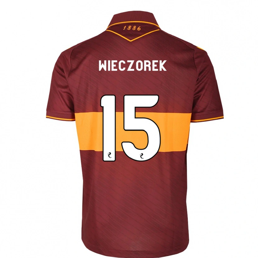 Danxen Kinder Olivier Wieczorek #15 Orange Maroon Auswärtstrikot Trikot 2026/27 T-Shirt