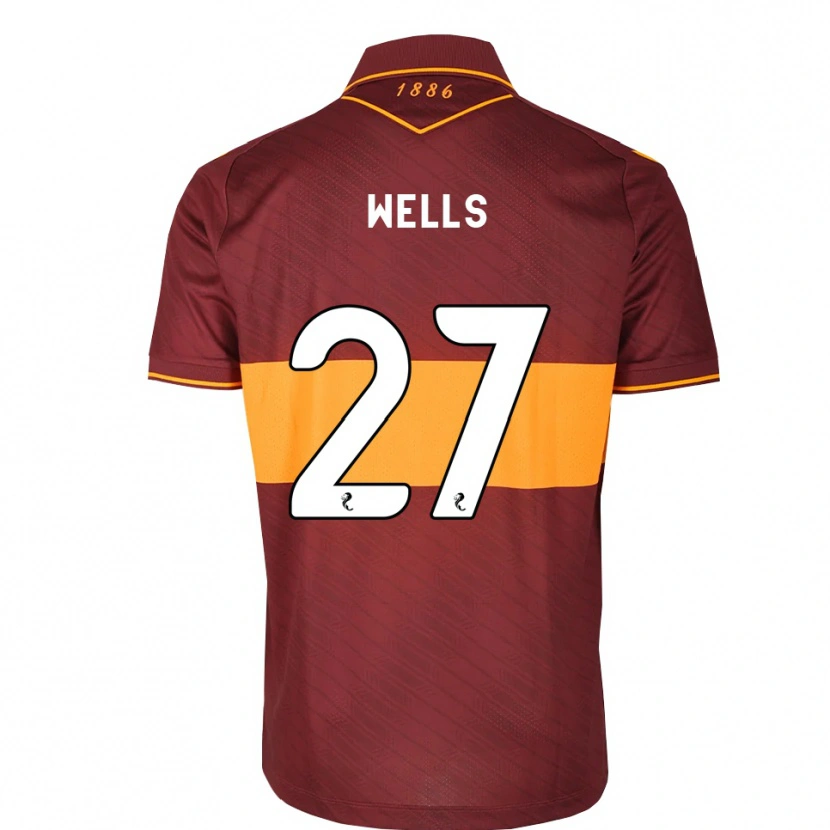 Danxen Kinder Dylan Wells #27 Orange Maroon Auswärtstrikot Trikot 2026/27 T-Shirt