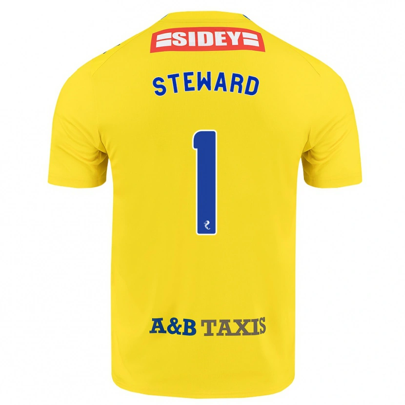 Danxen Kinder Toby Steward #1 Gelb Blau Schwarz Auswärtstrikot Trikot 2026/27 T-Shirt