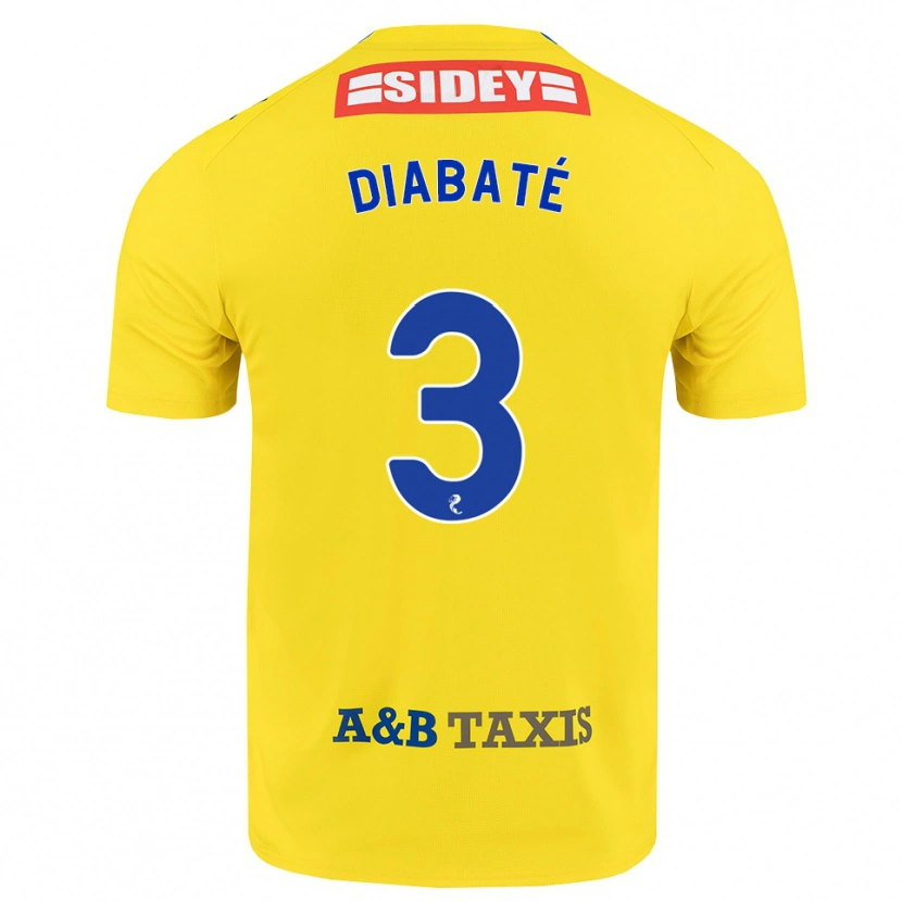 Danxen Kinder Cheick Diabaté #3 Gelb Blau Schwarz Auswärtstrikot Trikot 2026/27 T-Shirt