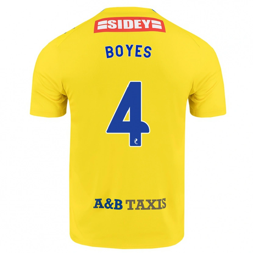 Danxen Kinder Morgan Boyes #4 Gelb Blau Schwarz Auswärtstrikot Trikot 2026/27 T-Shirt